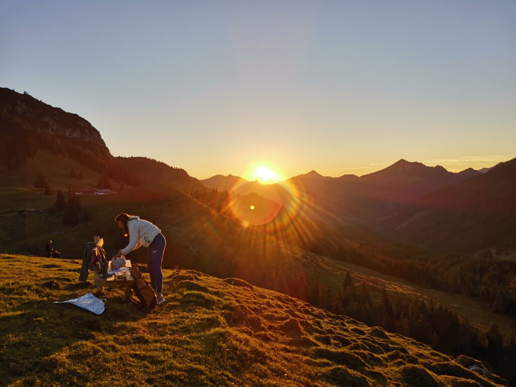 Sonnenuntergang im Herbst